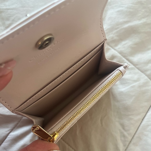 My Dior Glycine Wallet Card in Powder Pink Cannage Lambskin - Picture 7 of 7